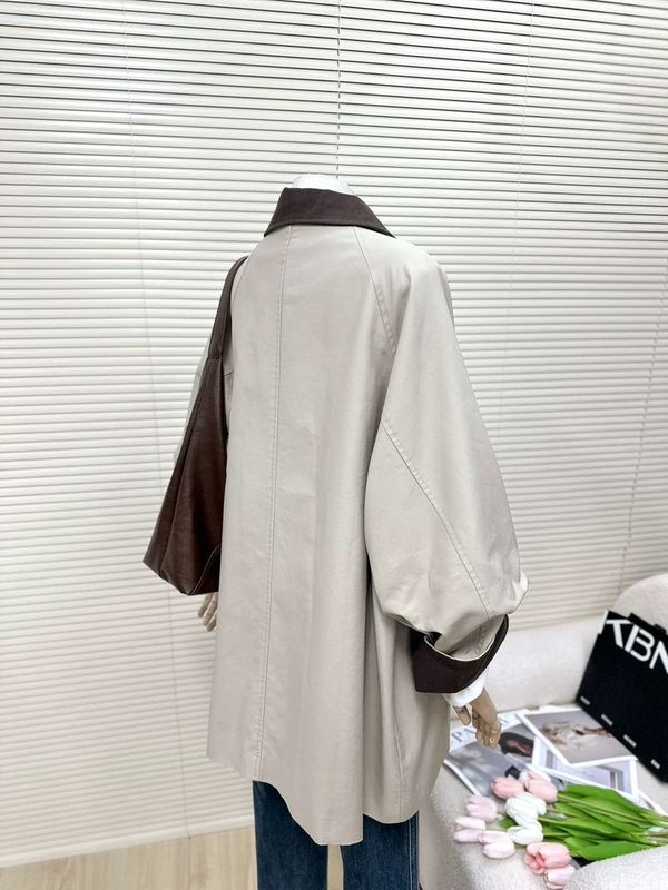 设计感撞色卡其色风衣外套女2025春秋新款小个子宽松休闲工装大衣|undefined