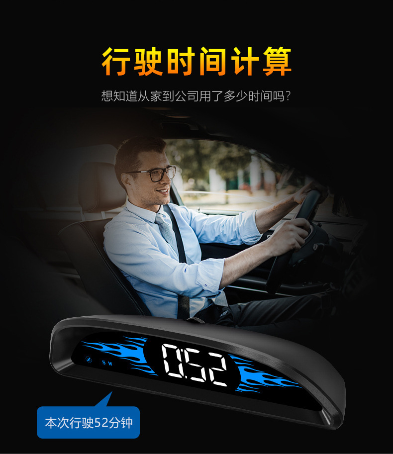 Cross-Border New Hud Car High-Definition Head-Up Display G2 Gps Car Outdoor Off-Road Vehicle Speed Guide Head-Up Display