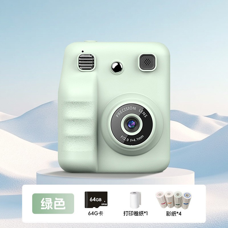 Nueva cámara instantánea transfronteriza, cámara de impresión térmica para niños Polaroid portátil, regalo del día del niño