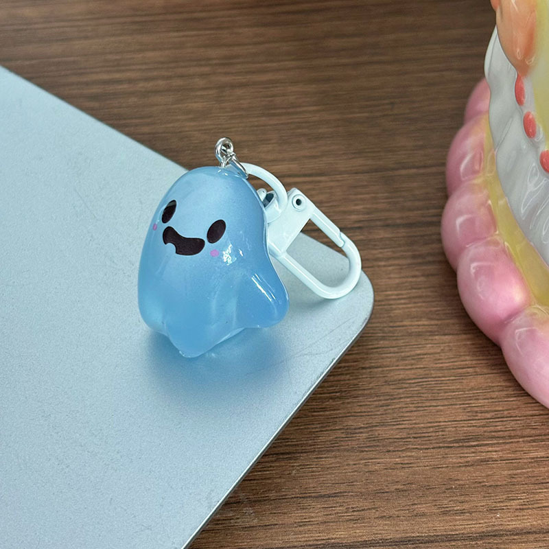 ハロウィーンゼリー幽霊キーホルダー立体アニメ夜光妖精ストラップカップルの親友のかばんにアクセサリーをつけます|undefined