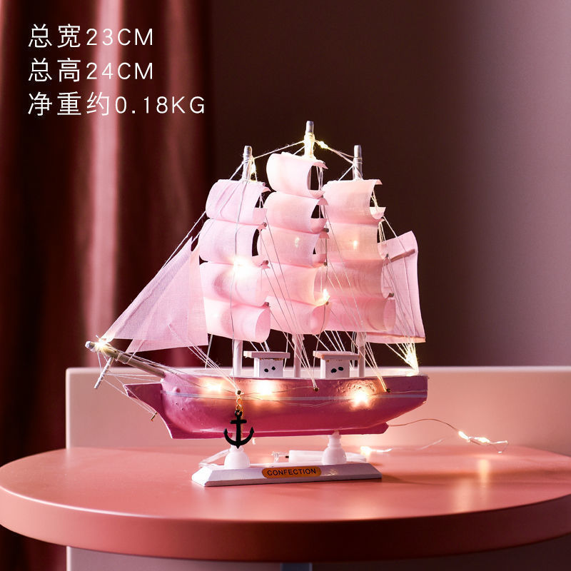 淘供品帆船置物卒業シーズン木造工芸品模型客間開業大吉置物木製帆船|undefined