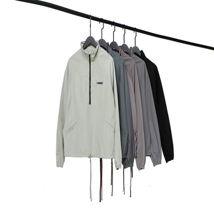 European and American High Street Trendy Brand Men's FOG Double Line Laser Colorful Nylon Jacket Jacket