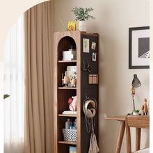 落地书架家用夹缝穿衣镜储物柜边柜旋转洞洞收纳书柜旋转穿衣镜