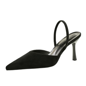 9627 Korean style fashion pointed shallow mouth sexy back strap temperament slim heel high-heeled women's shoes hig