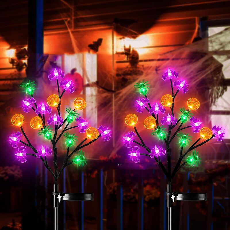 Solar-Powered Ground Lights, Lawn Mushroom Decorative Lights, Garden Ambiance Lights, Eyeball Pumpkin Ground Lights, Branch Lights Solar-Powered Ground Lights, Lawn Mushroom Decorative Lights, Garden Ambiance Lights, Eyeball Pumpkin Ground Lights, Branch Lights