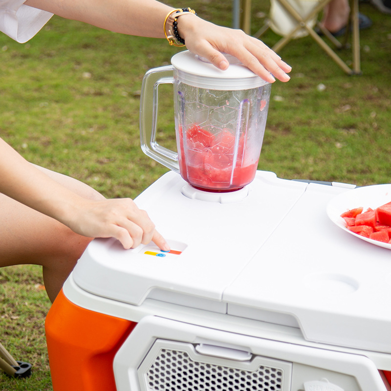 Hielo maestro picnic cocinar 54l creativo al aire libre multi-función con audio exprimidor función incubadora fábrica al por mayor