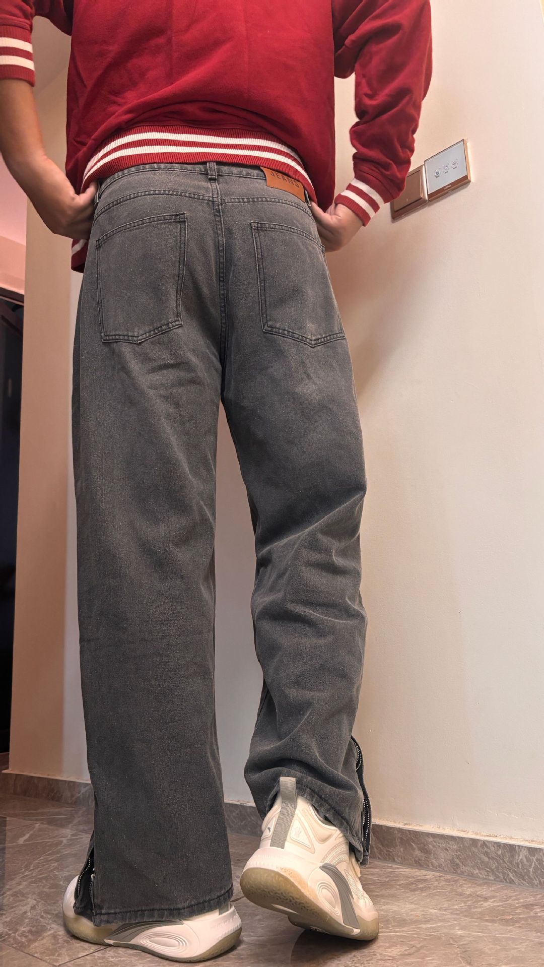 Men's Retro Washed Embroidered Straight Jeans For Men_voghion.com