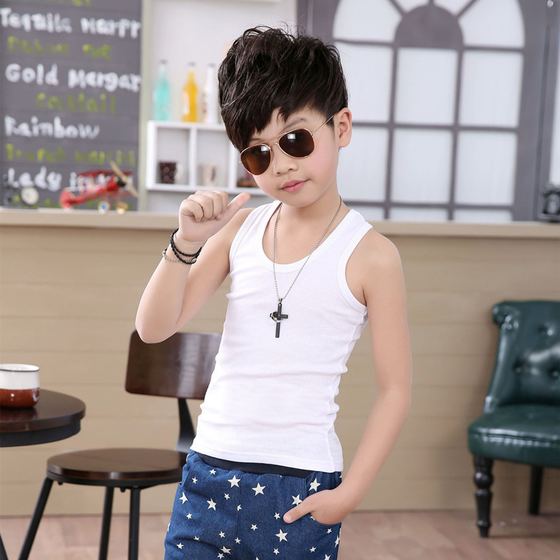 Camiseta de algodón para niños en forma de I para niñas pequeña camisola para niños ropa interior para niñas de verano