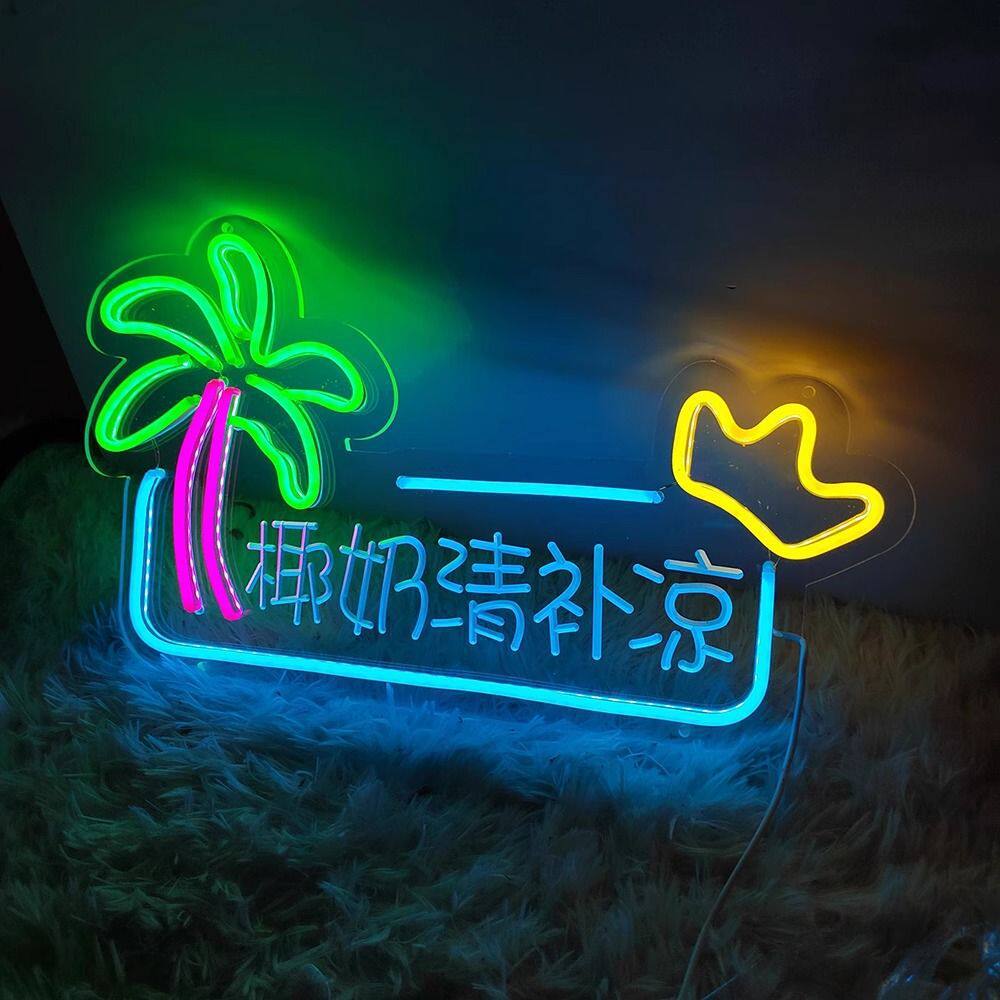 Lámpara de neón personalizada lámpara led cartel letras red fondo pared letrero decoración de mercado nocturno