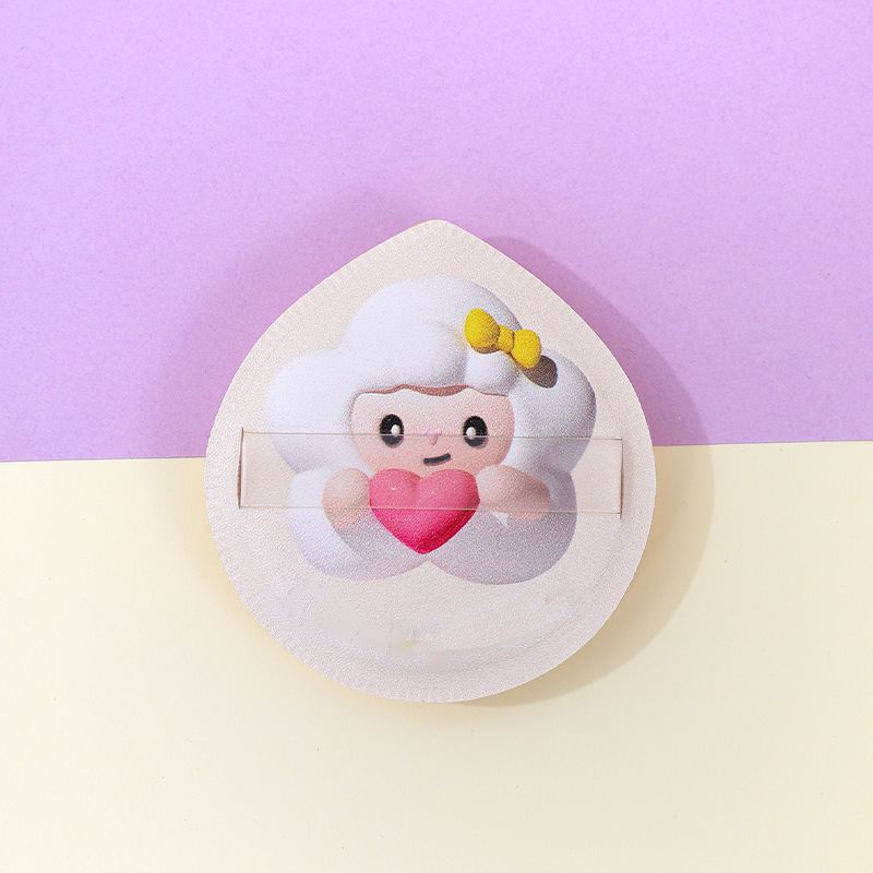 Animación personalizada 100 puntos de polvo de almohadilla de algodón super suave no comer polvo seco y húmedo de doble uso huevo maquillaje esponja maquillaje