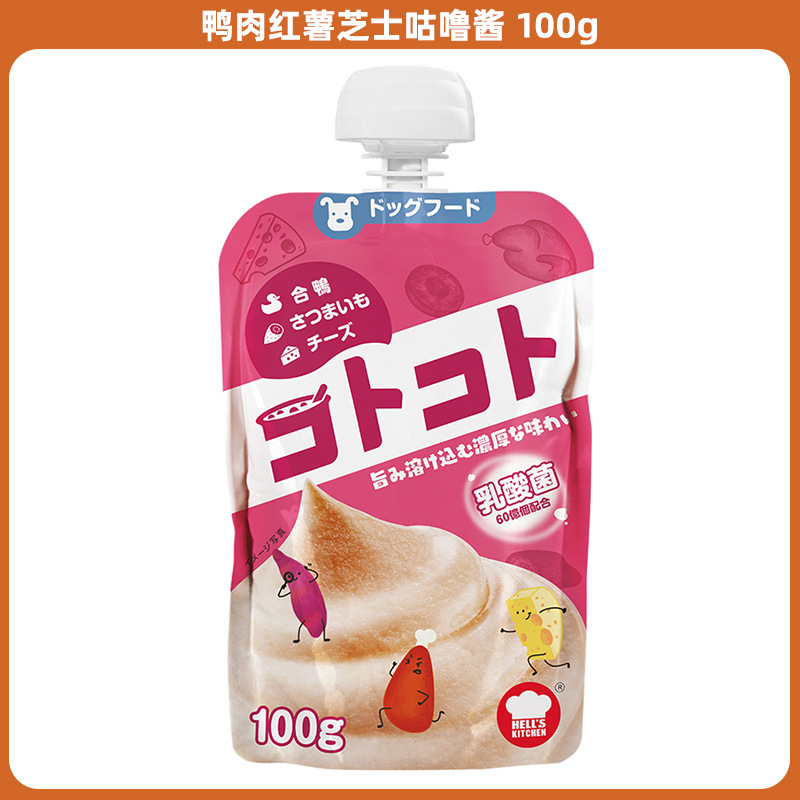 100 g de queso de batata de pato de perro adulto (12 en caja completa, 60 en caja completa)