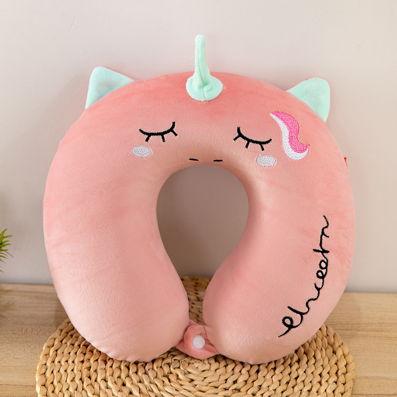 Almohada en forma de U de negocios, almohada para el almuerzo de oficina, viaje de negocios, almohada para el cuello de rebote lento, almohada en forma de U de espuma con memoria de joroba