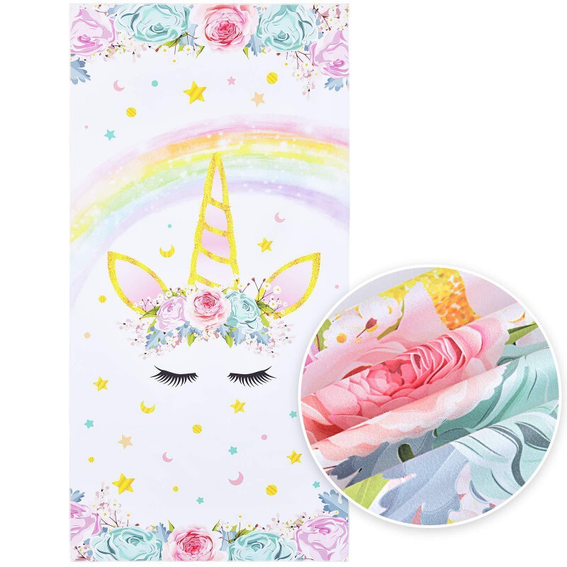 Manufacturer Wholesale Unicorn Mermaid Summer Microfiber Quick-Drying Comfortable Adult Bath Towel Beach Towel Custom Made