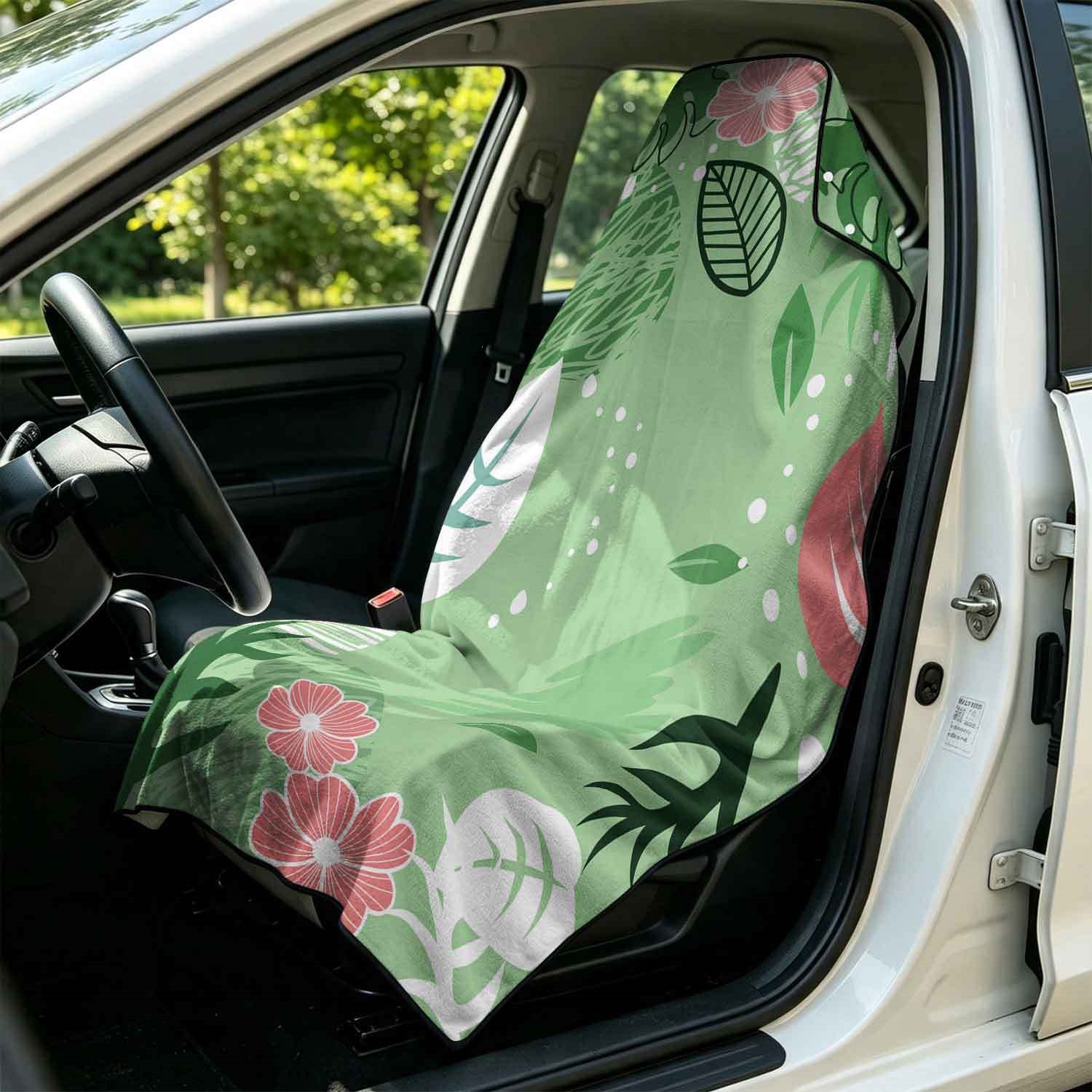 Summer bath towel and car seat cover 2-in-1, ultra-fine fiber outdoor beach and car dual-use universal seat cushion