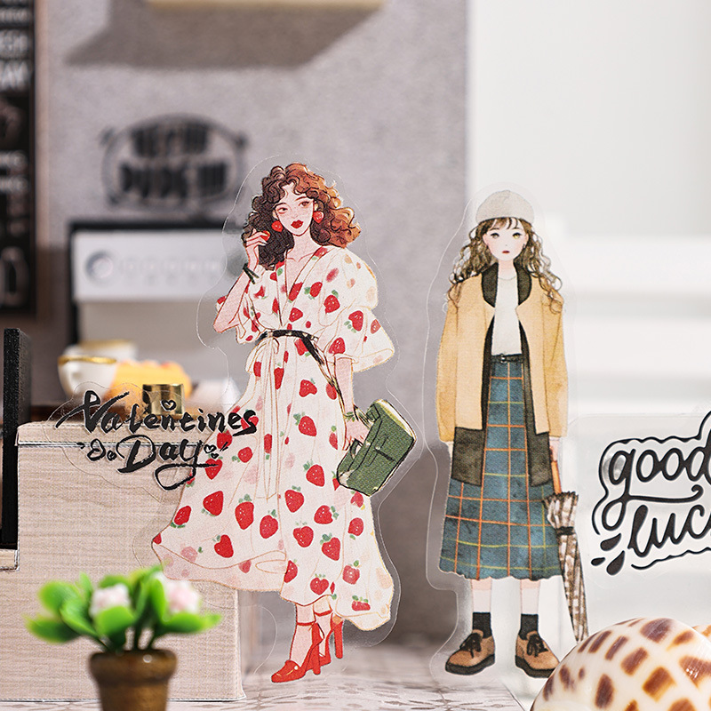 Cuidados de fantasía Muse transparente pegatinas de mascotas impermeables DIY pegatinas de diario de contabilidad de mano pegatinas de moda transfronterizas