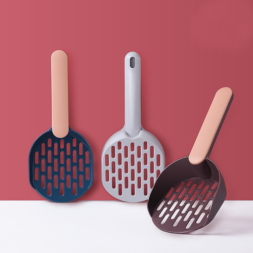 New cat litter scoop, instant filter cat litter scoop, thickened fashionable two-color pet cat litter scoop manufacturer
