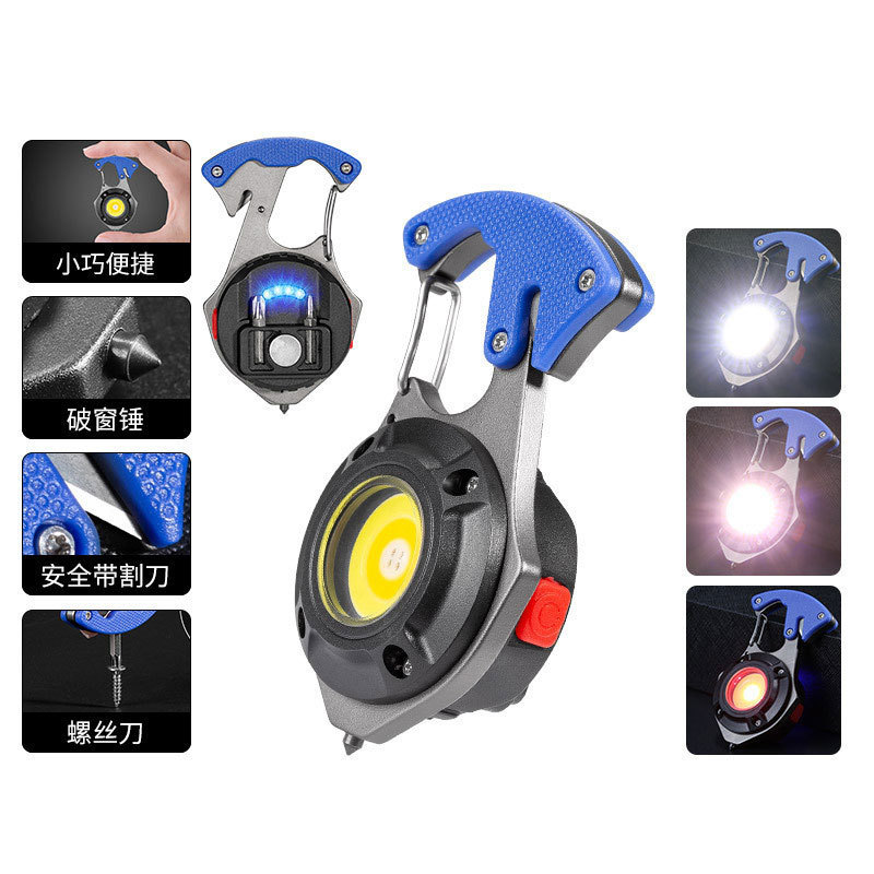 Sombrero clip luz tipo-C carga trabajo luz llavero luz fuerte magnética LED inspección luz botella abridor Luz Portátil