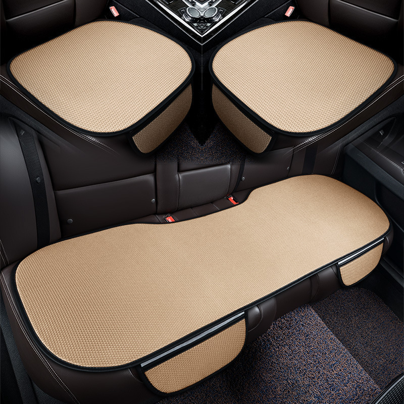 Car Seat Cushion Ice Silk Half-Cover Universal Cushion for All Seasons Car Interior Non-Slip Breathable Seat Rear Seat Cushion Wholesale