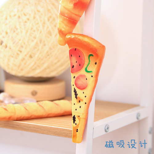 Creative pizza ballpoint pen pastoral croissant style refrigerator magnet craft pen student gift stationery wholesale