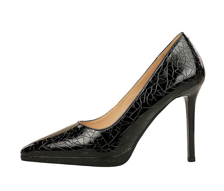 Scarpe da donna con tacco alto, scarpe con tacco sottile, scarpe basse, scarpe a punta con motivo in pietra_voghion.com