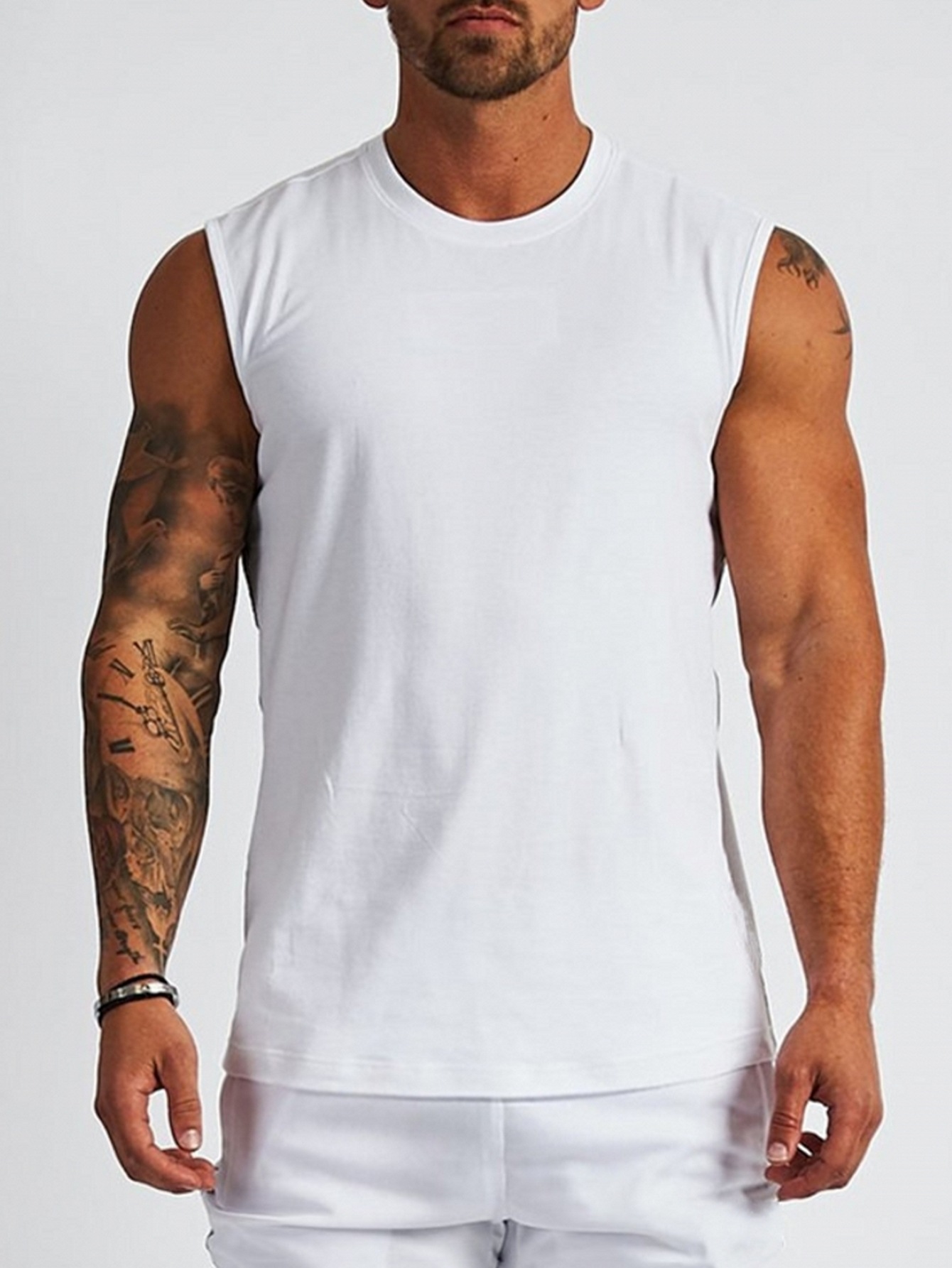 Men's Clothing Sports Vest Quick Drying Solid Color Tank Top For Running And Basketball_viptrois.com