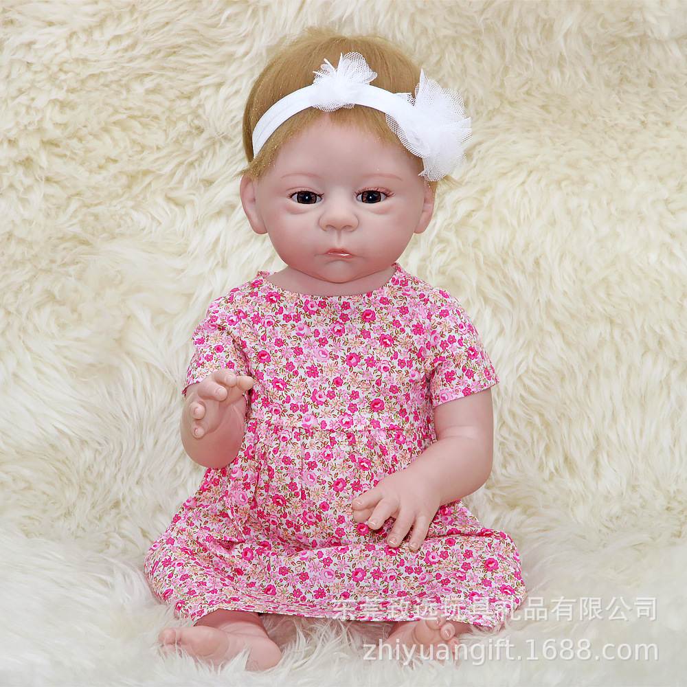 Padres e hijos pulgadas de cambio Harl lavado juguetes interactivos hechos a mano bebés 18ow muñecas renacidas aleatorias