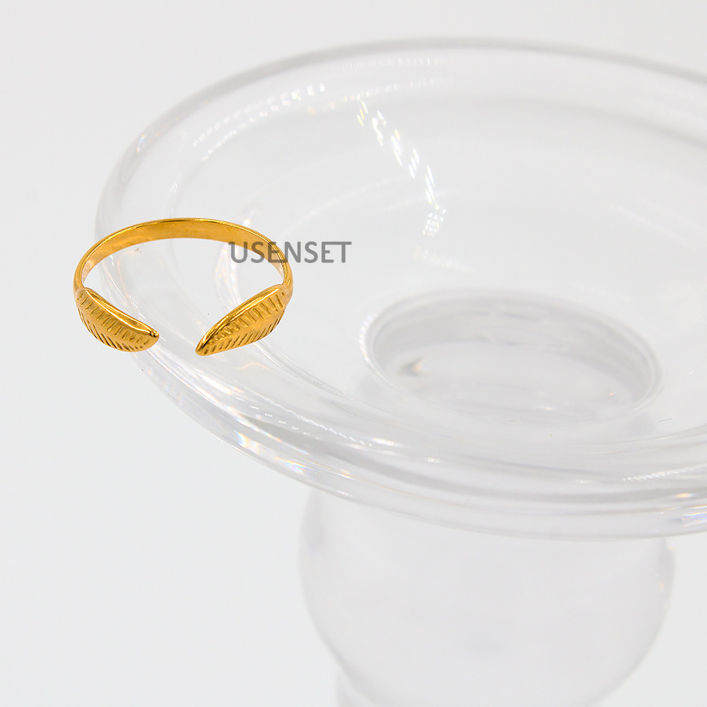 Simple Style Heart Shape Snake Stainless Steel Plating Open Ring 1 Piece