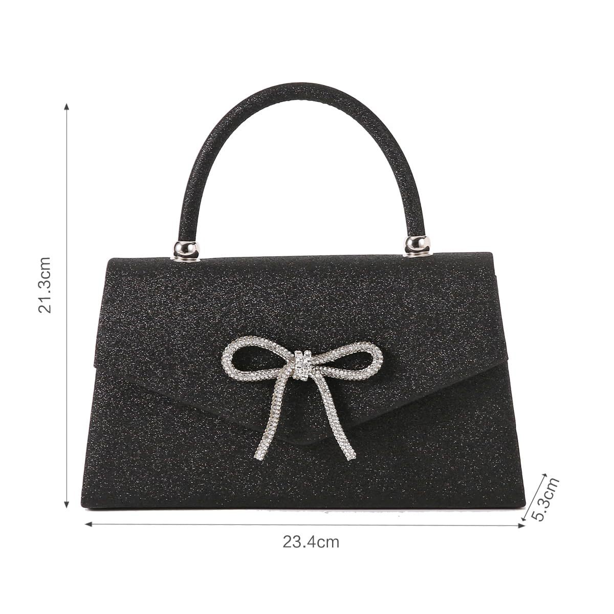 Amazon Leather Women's Banquet Bag Evening Bag Handbag Versatile Square Clutch Crossbody Party Bag - Thumbnail 2