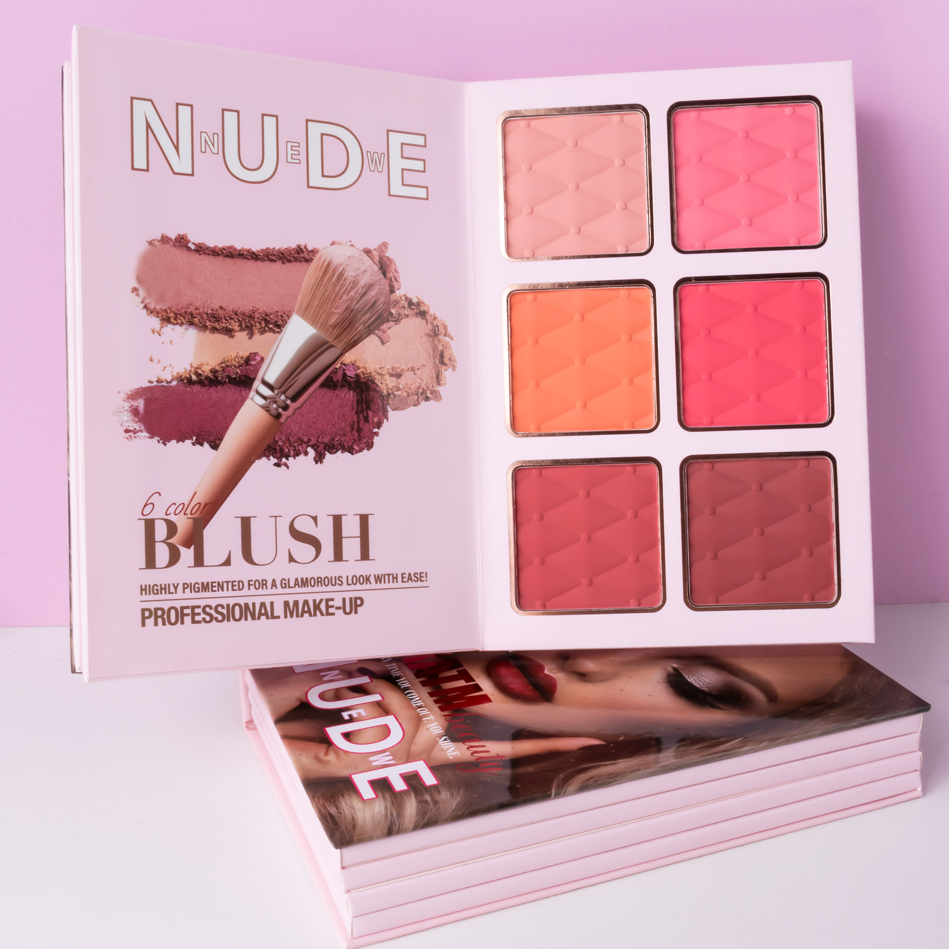 Cross-border bestseller 43-color makeup palette, four-layer flip book eyeshadow palette, matte pearlescent blush, contour and highlight in one piece undefined
