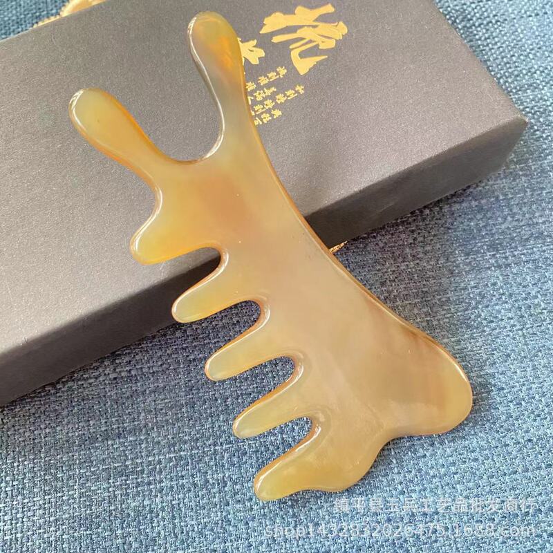 牛角梳四合一头皮按摩梳子头部头疗疏通经络脸部眼部按摩刮痧|undefined
