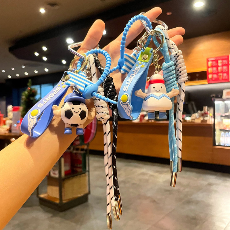 Creative Games Ball Miu Series Tennis Football Keychain Doll Cute Couple Car Bag Hanging Ornaments Hanging Ornaments
