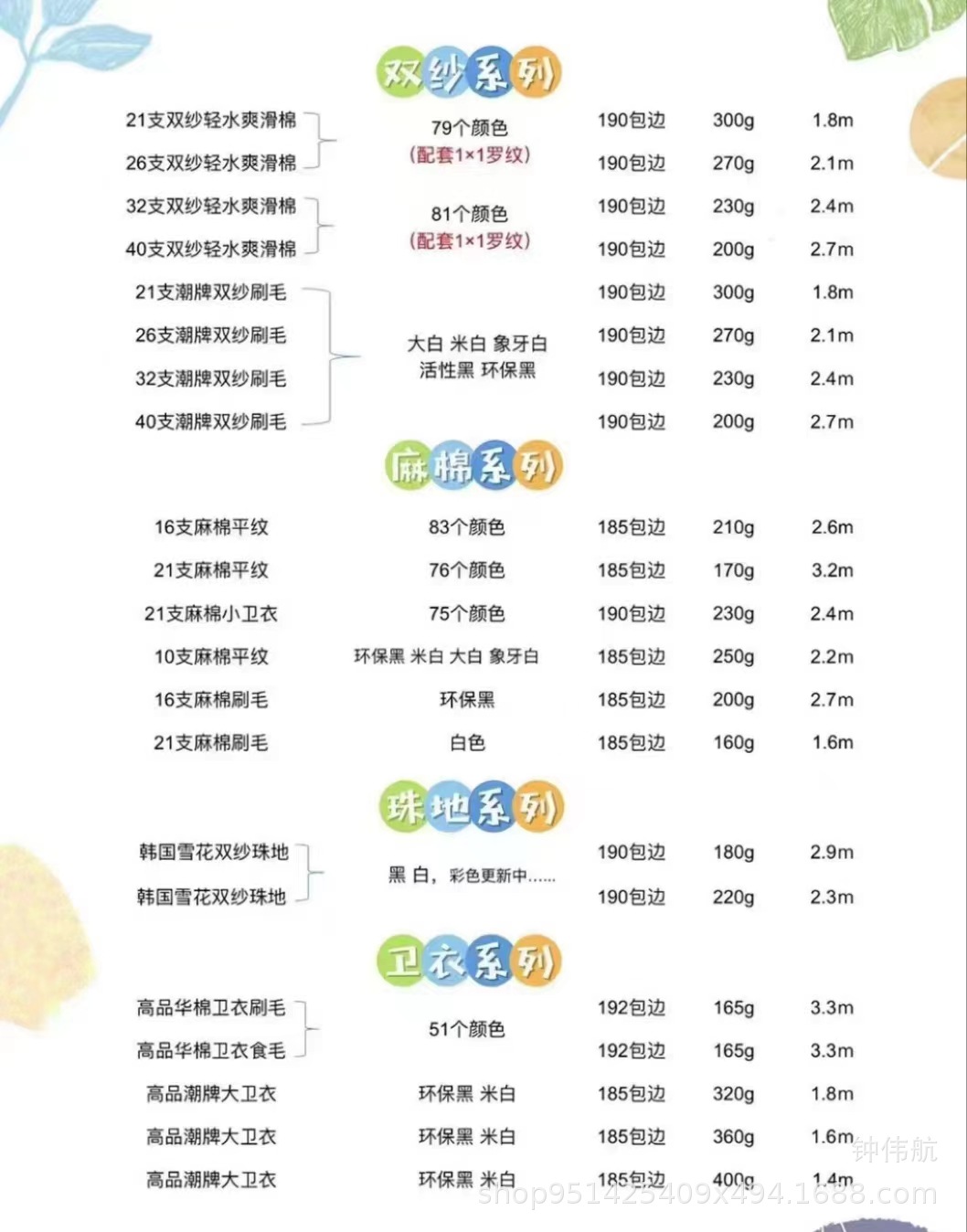 21支双纱亲水滑爽棉300克 双纱针织男女装面料系列