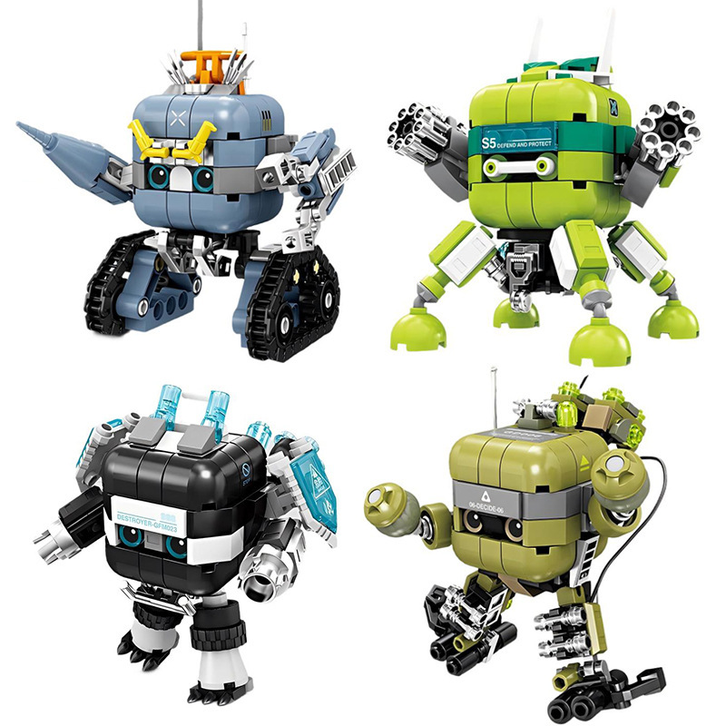 Compatible with Lego Blind Box Building Blocks Mecha Trendy Assembly Toy Model Boy Educational Ornaments Robot Gift