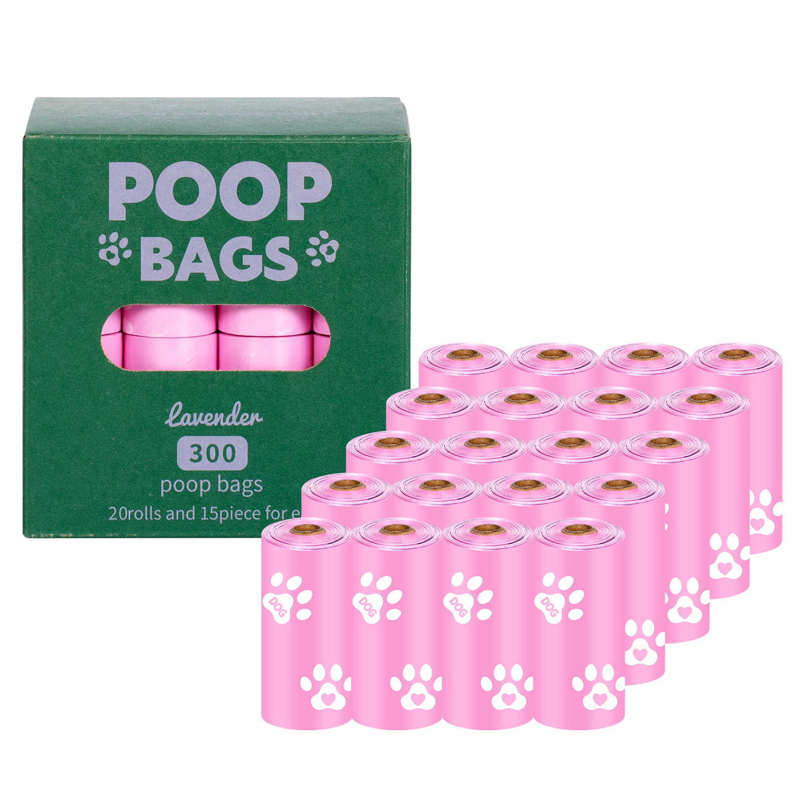 Nueva bolsa de mierda degradable ecológica para perros, bolsa de heces portátil, dispensador de clip de manos libres, bolsa de basura para mascotas