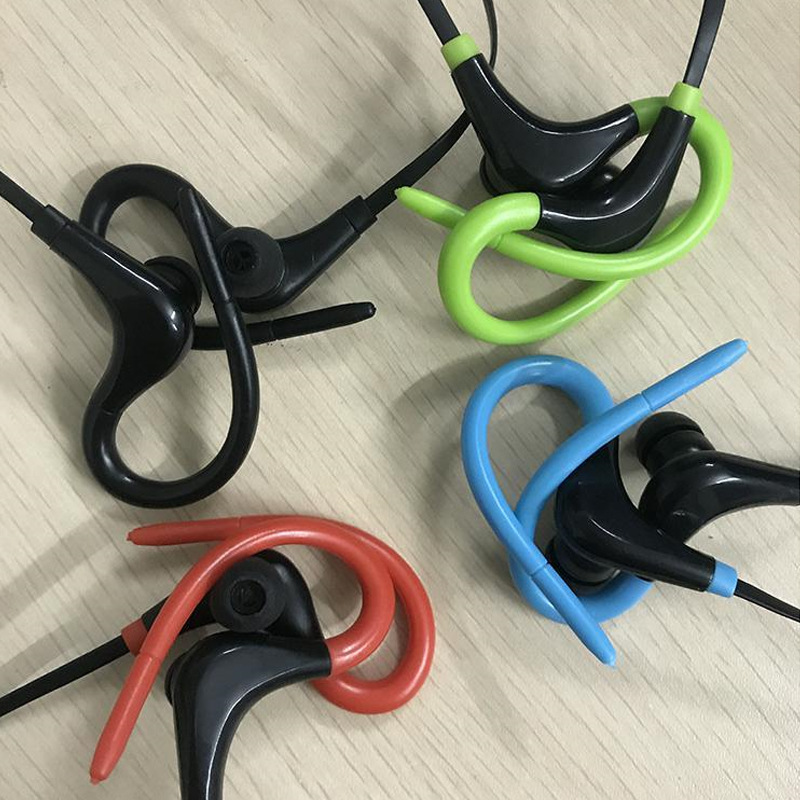 Transfronterizo Excelay Big Horn auricular Bluetooth cuello colgando en la oreja pegamento flexible deportes tapones para los oídos inalámbricos fuente de fábrica