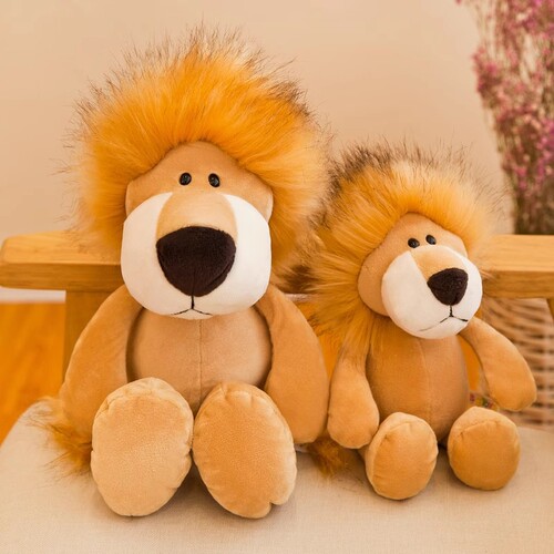 Forest animal tiger doll lion elephant monkey giraffe live jungle doll plush toy children's gift