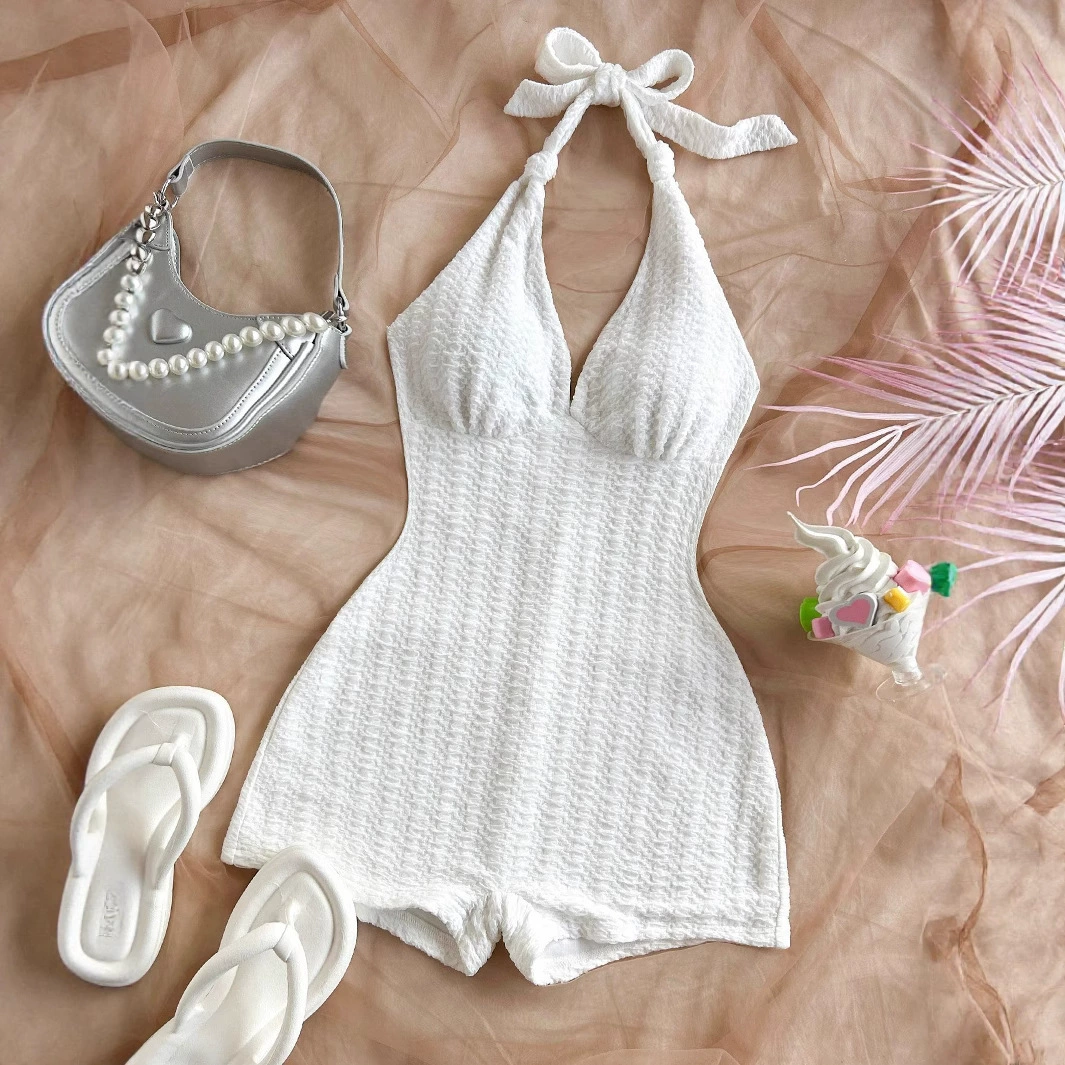 Knitted overall, protective underware, V-neckline, slim fit