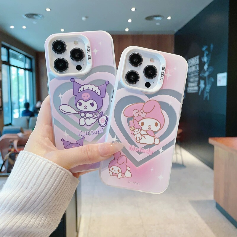 Love Sanrio Apple 13 Mobile Phone Case iPhone14 Soft 16promax Cartoon 12 Laser 11 Hollow 15 Korean Love Sanrio Apple 13 Mobile Phone Case iPhone14 Soft 16promax Cartoon 12 Laser 11 Hollow 15 Korean