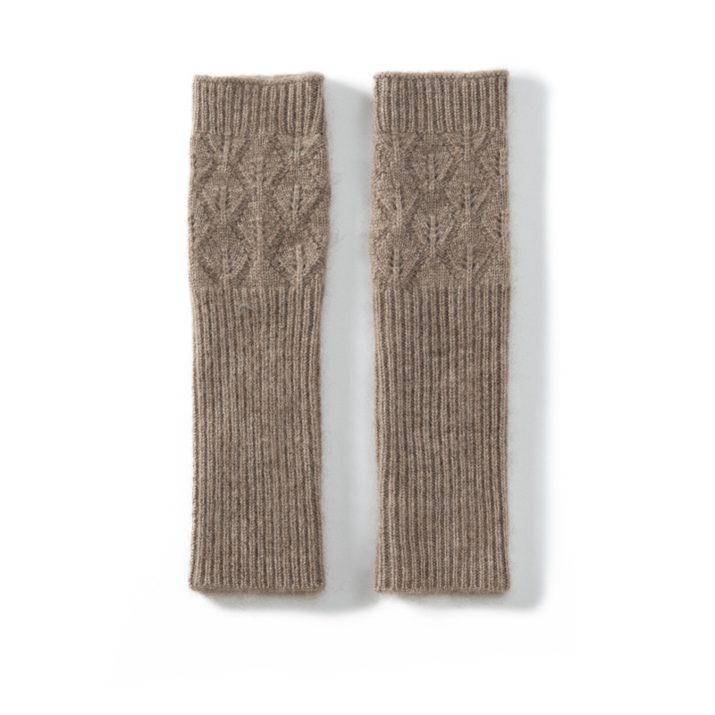 Knitted Cashmere Gloves, Long Fingerless Gloves, Half-Finger Gloves for Women, Autumn and Winter Arm Warmers, Cross-Border Outdoor Cold-Proof Thick Gloves Knitted Cashmere Gloves, Long Fingerless Gloves, Half-Finger Gloves for Women, Autumn and Winter Arm Warmers, Cross-Border Outdoor Cold-Proof Thick Gloves