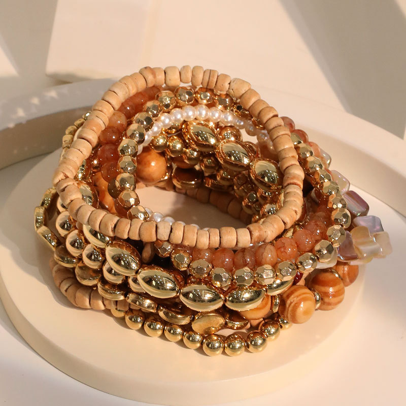 Bohemisk stil handgjorda vävda armband set för kvinnor_voghion.com