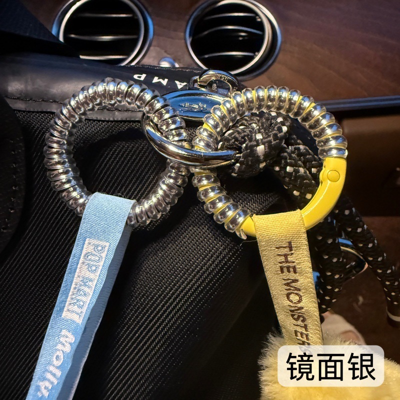 labubu公仔防丢保护圈拉布布娃娃挂绳钥匙扣防丢自由裁剪保护线|undefined