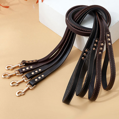 Cross-border new dog PU leather harness collar leash for small, medium and large dogs, universal 1.3m and 1.5m