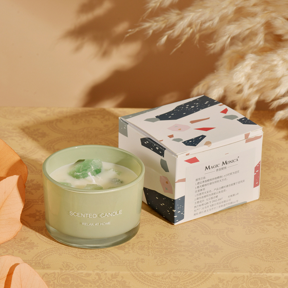 Macaron cristal piedra vela aromaterapia aceite esencial transfronterizo ins fragancia fresca lindo Regalo De vacaciones en stock