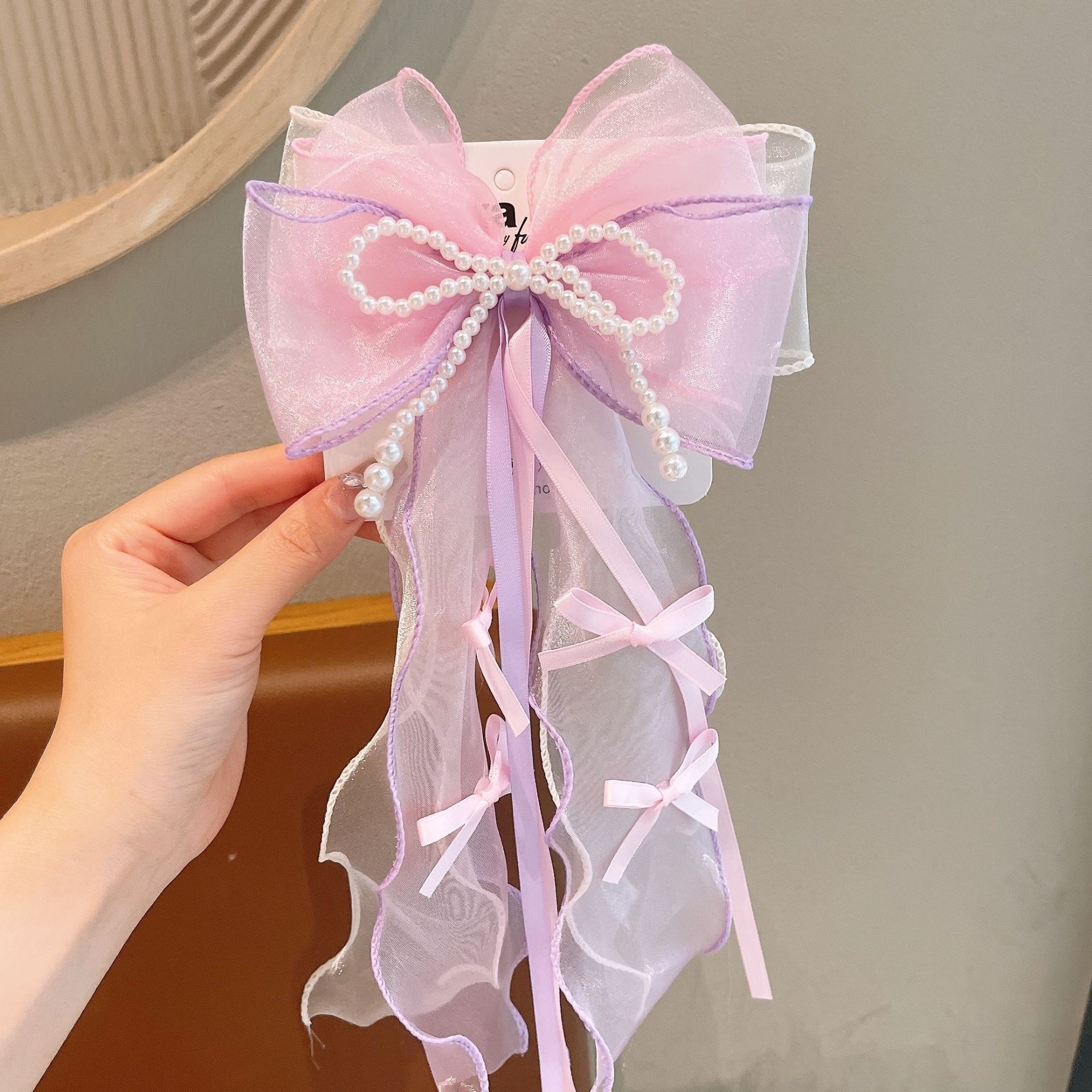 El Purple Bow Hairpin