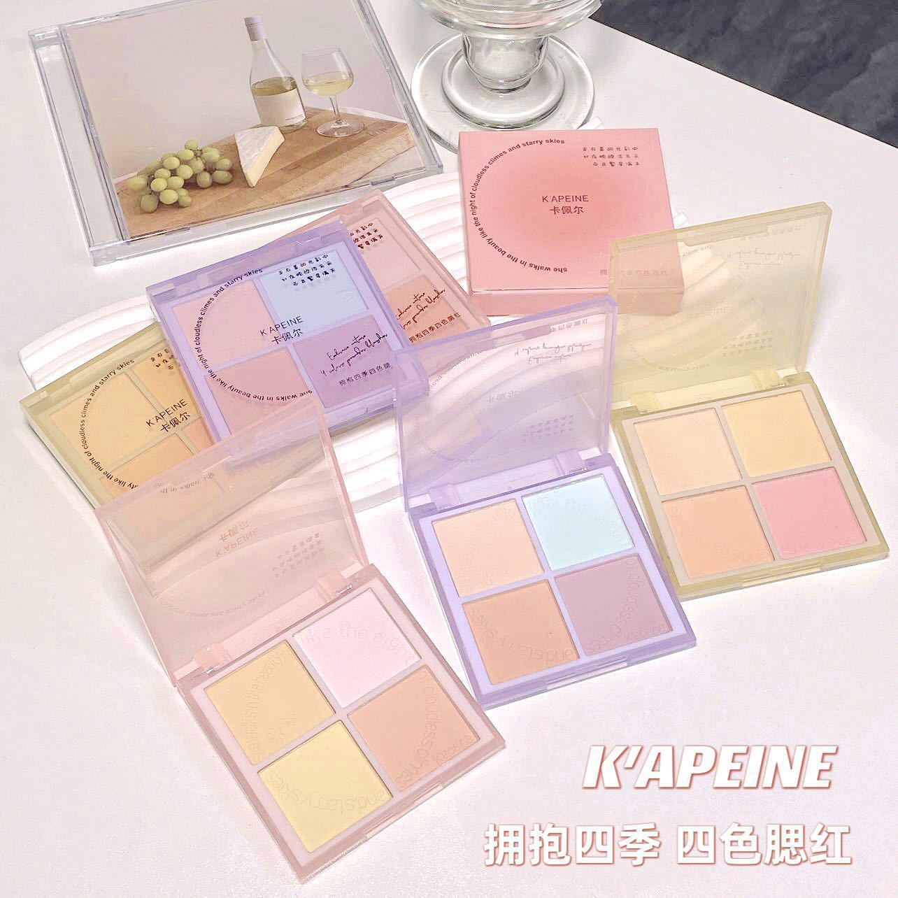 K'apeine abrazo cuatro estaciones Blush cuatro colores rosa delicado aspecto blanco vitalidad blanco portátil fábrica al por mayor