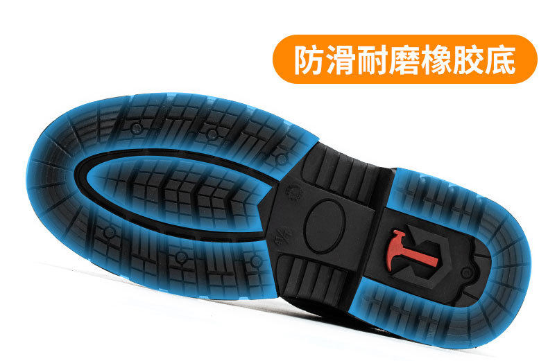Giày bảo hộ lao động nam cổ thấp mũi thép chống va đập chống đâm thủng chống trơn trượt — Đen;36, Đen;37, Đen;38, Đen;39 chi tiết 12