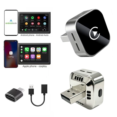 Android Auto Two-In-One Box – Simsiz CarPlay və Android Auto - k15-silver-carplay-icon-lens-adapter-extension-cable