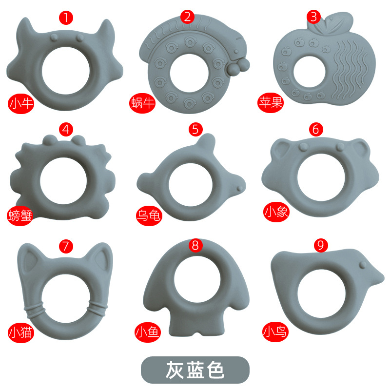 Amazonas pulsera de goma de diente para bebés de grado alimenticio pegamento de mordida hervida diente para bebés palillos de dentición juguetes en stock