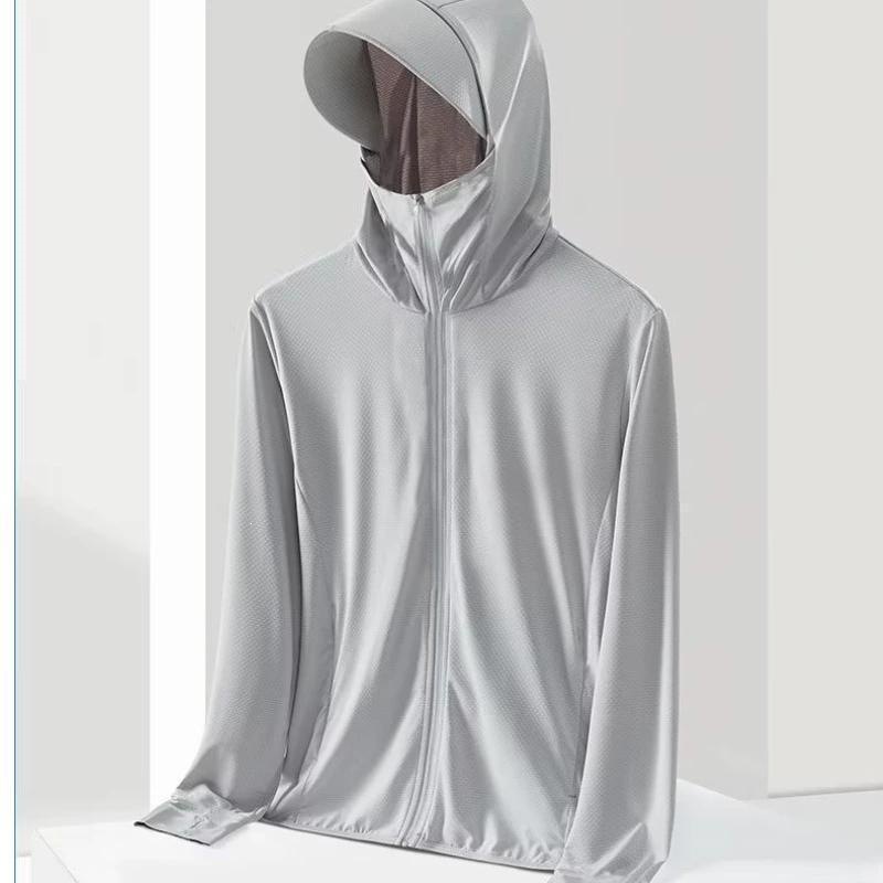 Verano hombre hielo rápido secado transpirable ropa de pesca super delgada ropa de pesca de hielo chaqueta de moda con cremallera