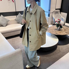 卡其色风衣外套女2025年秋季新款韩版高级感宽松中长款休闲上衣新